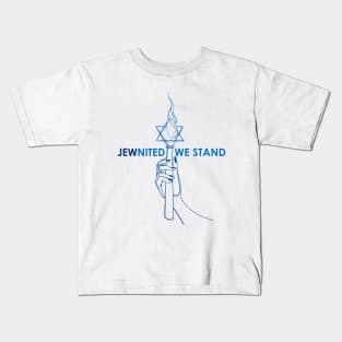 JEWnited we stand  - Shirts in solidarity with Israel Kids T-Shirt